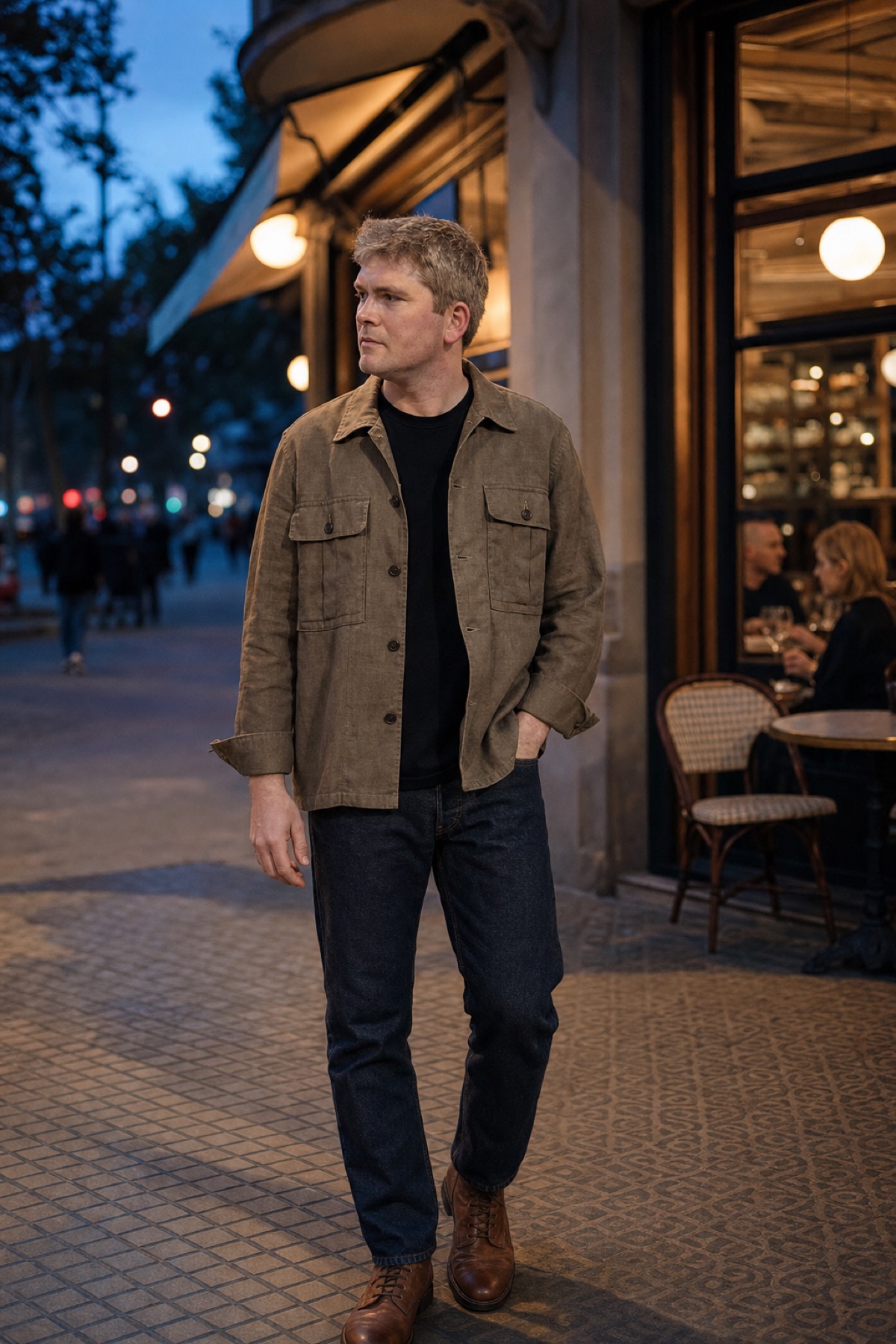 Buck Mason lookbook - Barcelona Dinner Layer